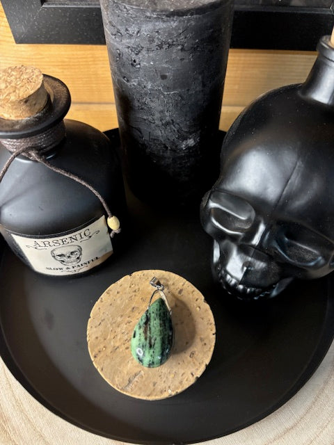 Pendentif Goutte rubis Zoisite