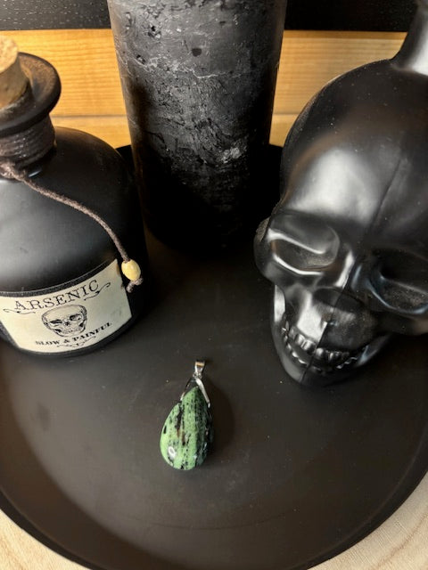 Pendentif Goutte rubis Zoisite