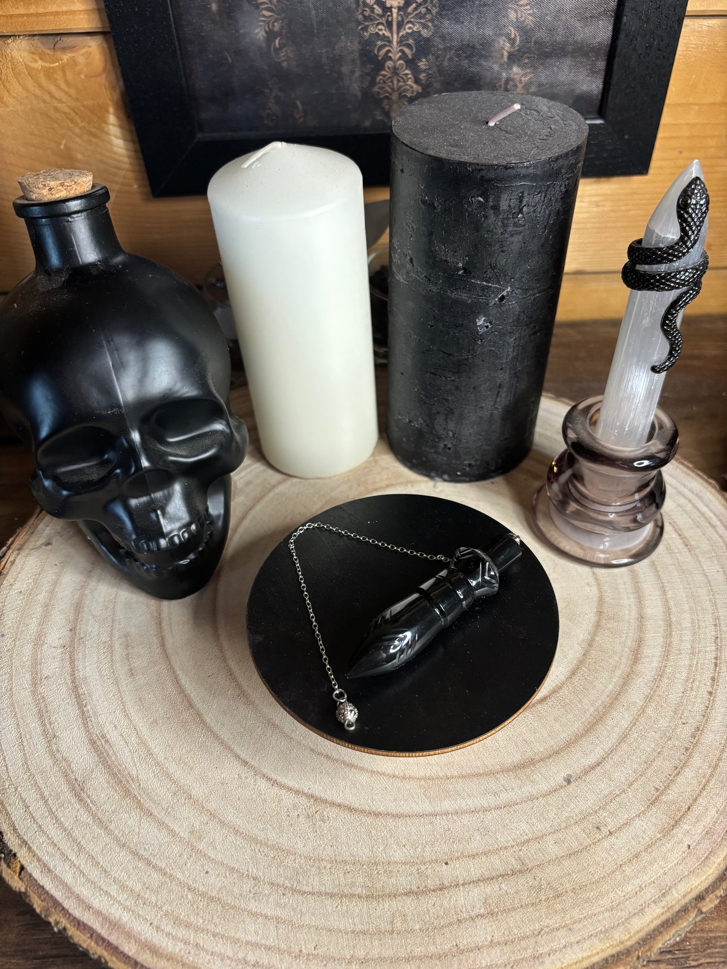 Pendule Thot Obsidienne Noire
