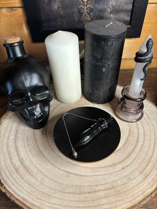 Pendule Thot Obsidienne Noire